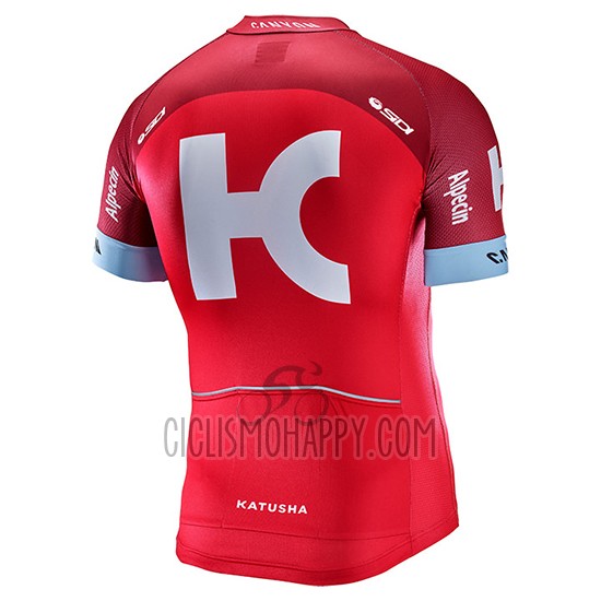 Katusha Alpecin Cycling Jersey Bib Short 2017 Short Sleeve Red
